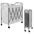 thumbnail image 1 of Chariot Trieur de Lessive Pliable, Panier de Rangement pour Lessive à Roulettes à 3 Sections, 1 of 7