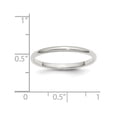 thumbnail image 3 of Ladies 2mm Wedding Band Ring in Sterling Silver, 3 of 4