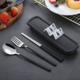 thumbnail image 1 of Cameland Portable Cutlery Set Reusable Camping Utensils For Camping Lunch Work School Easy To Wash, 1 of 7