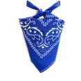 thumbnail image 1 of Jordefano Shawl Soft Polyester Scarf Neckerchief - 2 Pack (Paisley Royal Blue), 1 of 2
