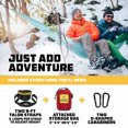 thumbnail image 4 of Wise Owl Outfitters Large DoubleOwl Hammock with Tree Straps, Red/Charcoal, 4 of 8