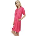 thumbnail image 1 of Bimba Chemise de Nuit Pêche à Col Cranté pour Femme avec Poches Robe-12, 1 of 6