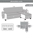 thumbnail image 2 of CHUANK Housse Imperméable pour Canapé, Housses pour Sofa en L, Housse pour Chaise Longue, Housse Réversible de Protection de Meuble pour Animaux, Enfants, Chien, Chat, Kaki P, 2 of 7