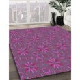thumbnail image 3 of Ahgly Tapis Rectangulaire Lavable en Machine Orchidée Violet, 7 Pieds x 10 Pieds, 3 of 7