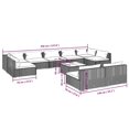 thumbnail image 4 of vidaXL 10 Piece Garden Lounge Set with Cushions Black Poly Rattan, 4 of 5
