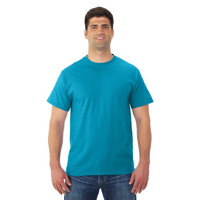 Jerzees Mens DRI-POWER Active Short Sleeve Crew T-Shirt, S, California Blue