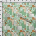 thumbnail image 4 of oneOone Velvet Green Fabric Floral Sewing Material Print Fabric By The Yard 58 Inch Wide, 4 of 5