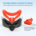 thumbnail image 3 of Silicone Cover Set Compatible with Oculus/Meta Quest 3S, VR Accessories for Meta Quest 3S, Protective Cover Set Includes Controller Grip Cover, Face Cover, VR Shell Cover, 3 of 7