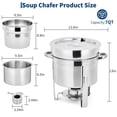 thumbnail image 4 of 2Pack 7QT Soup Chafer Station with Contemporary Marmite Water Pan, Stainless Steel, Including Fuel Holder & Ladle - Perfect for Buffets, Events and Party Service, 4 of 8