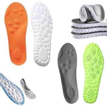 Semelles pour Pieds, Semelle Intérieure de Chaussure en Mousse Souple Respirante, Semelles Sport Technologie Cloud 4D avec Soutien de Voûte Plantaire pour Hommes, Inserts Orthopédiques à Absorption des Chocs pour la Course, la Marche, les Chaussures de Travail (2 Pcs-J, 8-8.5)