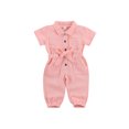 thumbnail image 1 of Faithtur Combinaison Pantalon Longue à Manches Courtes Unie pour Enfants avec Poches, 1 of 8
