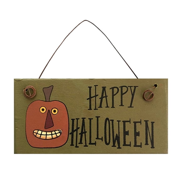 Halloween Hanging Sign, Wooden Door Welcome Sign for Halloween Party, Indoor Outdoor Home Yard Decoration, Spooky Front Door Hanging Decor