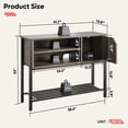 thumbnail image 3 of Bestier Narrow Console Table with Storage&Shelves, Wood Entryway Hallway for Living Room, White, 3 of 5