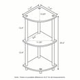 thumbnail image 2 of Furinno Turn-N-Tube Étagère d'Angle Polyvalente à 3 Niveaux, Noyer/brun, 12077WN/BR, 2 of 3