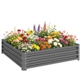 thumbnail image 1 of Outsunny 4' x 4' x 1' Raised Garden Bed Galvanized Steel Planter Box, 1 of 10