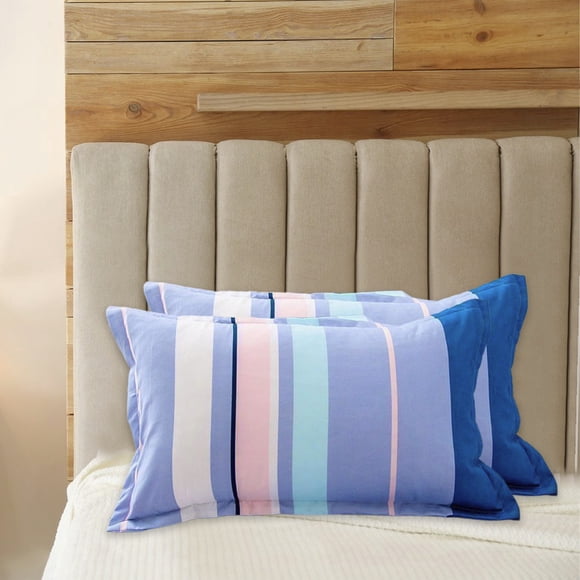 UsTZtai 2-Piece Standard Pillow Shams Set, Soft Breathable Farmhouse Style Pillow Covers, Decorative Bedding with Envelope Closure for Home and Guest Room