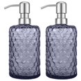 thumbnail image 1 of Distributeur de Savon en Verre 16 Oz Pompe à Lotion Transparente Gris 2 Pcs, 1 of 8