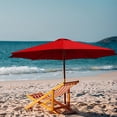 thumbnail image 1 of Dvkptbk 8.8ft Beach Umbrella for Sand, Outdoor Portable Patio Umbrella Replacement Canopy for 8 Ribs, 1 of 5