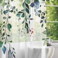 thumbnail image 3 of Eucalyptus Leaves Sheer Curtains 84 Inches Long 2 Panels Set, Green Semi Sheer Curtains Light Filtering, Spring Summer Soft Drapes for Bedroom Living Room Dining Room Window, 52" X 84", 3 of 5