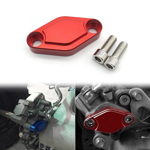 DYNWAVECA Bloc de Frein de Stationnement CNC ATV pour LTZ 400 450 pour 300EX 400EX 450R pour 125 250, Rouge, 6.5x3cm