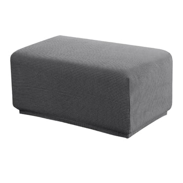 Housse de Repose-Pieds Rectangulaire Amovible Housses d'Ottoman Protège-Pouf 15gris TG