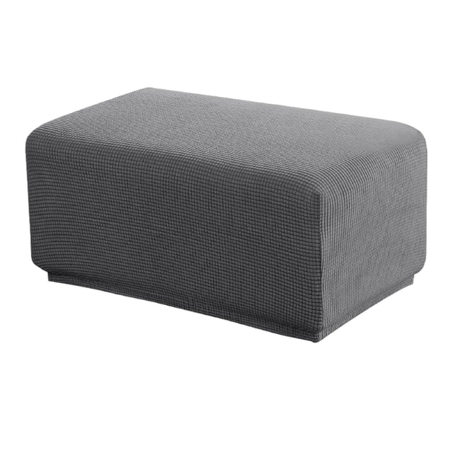 Stretch Ottoman Cover Ottoman Slipcovers Rectangle Foot Stool Covers Ottoman Foot Rest Cover Jacquard Fabric with Elastic Bottom Washable - , 83 to 116cm 14