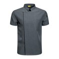 thumbnail image 4 of Chef Coat Short Sleeve chef Jacket for Restaurant Bakery Grey XXXL, 4 of 7