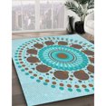 thumbnail image 3 of Ahgly Tapis Rectangulaire Lavable en Machine Intérieur Transitionnel Bleu, 8 Pieds x 12 Pieds, 3 of 7