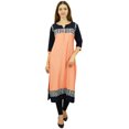 thumbnail image 1 of Phagun Kurti Ethnique de Designer Bollywood Pêche Kurta Tunique Décontractée pour Femmes-4, 1 of 6