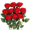 thumbnail image 3 of 10pcs Artificial Rose Flower Simulation Floral Decor Home Office Wedding Cloth Fake Flower  Purple, 3 of 8