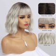 thumbnail image 4 of RKSTN Wigs Human Hair Women With Short Curly Bangs Glueless Wigs, 4 of 5