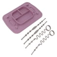 thumbnail image 1 of Ensemble de Table en Silicone pour Enfants, Assiette Compartimentée Sécuritaire à Succion avec 4 Attaches Jouets pour Bébés, Tout-Petits, Enfants, 1 of 8