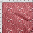 thumbnail image 4 of oneOone Viscose Jersey Magenta Fabric Asian Japanese Pattern Sewing Material Print Fabric By The Yard 60 Inch Wide, 4 of 4