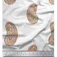 thumbnail image 1 of Soimoi Rayon Crepe Fabric Paisley Block Printed Craft Fabric by The Yard 46 Inch Wide, 1 of 3
