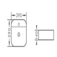 thumbnail image 2 of DROP Bath and Kitchen DR091070 Bathroom Vessel Sink, 2 of 3