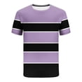 thumbnail image 4 of NTACZA Crew Neck Men 2 Piece Shorts Set Striped Short Sleeve Tracksuits Mens Athletic Breathable Sweatsuits 2X, 4 of 7