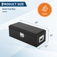 thumbnail image 3 of GloryStar Durable Metal Truck Tool Box, Heavy Duty Steel Diamond Plate Organizer with Lock and Side Handle for RV, Trailer, and Pickup, 3 of 9