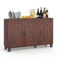 thumbnail image 1 of Costway Buffet Bahut à 3 Portes Armoire de Rangement Crédence Console Tablette Réglable Brun, 1 of 10
