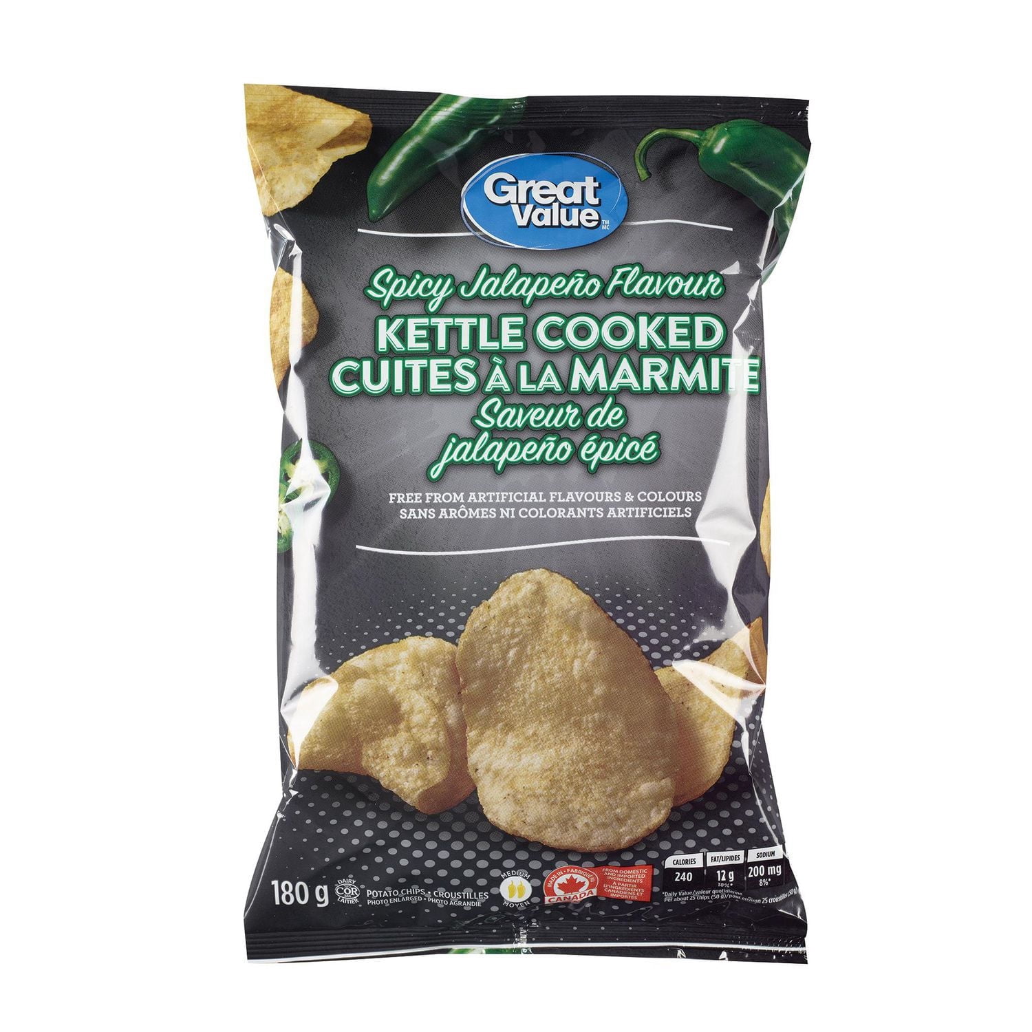Great Value Spicy Jalapeño Kettle Cooked Potato Chips