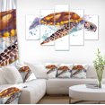 thumbnail image 1 of Aquarelle Tortue de Mer Brune - Toile d'Art Animal Contemporain, 1 of 3
