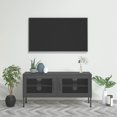 thumbnail image 1 of vidaXL Meuble TV - Acier Anthracite, 105x35x50 cm, 1 of 5