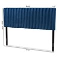 thumbnail image 2 of Baxton Studio Emile Navy Blue and Dark Brown Finished Wood Queen Size Headboard, 2 of 7