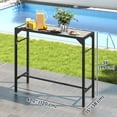 thumbnail image 3 of Outsunny Table de Bar d'Extérieur de 47 Pouces, avec Ouvre-Bouteille Intégré, Cadre en Acier, 3 of 10