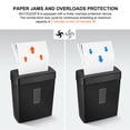 thumbnail image 4 of Moustache 8-Sheet Cross Cut Paper Shredder with 13L Bin, Portable Auto Paper, CD and Credit Card Shredder Home Office Use, 4 of 9
