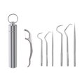 thumbnail image 2 of Up to 70% Off! Gspmoly Dental Floss Picks, 304 Metal Tooth Picking Tool Stainless Steel Toothpick Portable Oral Tooth Cleaning Tool Set Floss Picks for Teeth, 2 of 5