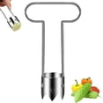 thumbnail image 2 of Stainless Steel Fruit Corer 16Cm T-Shaped Handle Vegetable Core Remover, Serrated Edges Kitchen Tool for Pear Pepper Seeding, 2 of 8