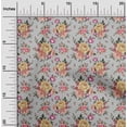 thumbnail image 2 of oneOone Rayon Gray Fabric Florals Sewing Material Print Fabric By The Yard 56 Inch Wide, 2 of 4
