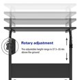 thumbnail image 4 of soges Table d'Appoint Mobile 31,5 Pieds' Table de Bout Table de Canapé avec Fente et Roulettes Bureau d'Ordinateur Réglable Mobile Support d'Ordinateur Portable Table d'Appoint de Bureau, Noir, 4 of 4