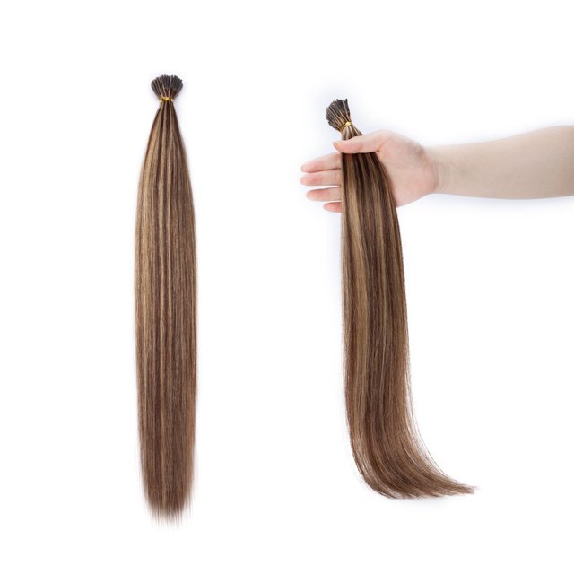 MesaSe Extensions de Cheveux Humains 100 Brins Pré-Liés Stick Tip Kératine Cheveux Lisses Doux
