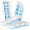 thumbnail image 4 of Meitianfacai Ice Cube Trays Silicone Ice Cube Trays with Removable Lid, Easy-Release Flexible 14-Cube Ice Trays, BPA Free, Stackable Ice Trays with Covers for Cocktail, Freezer, Blue, 4 of 6
